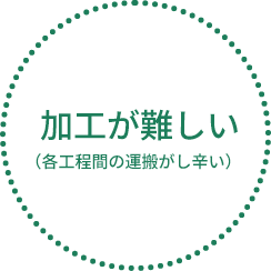 加工が難しい